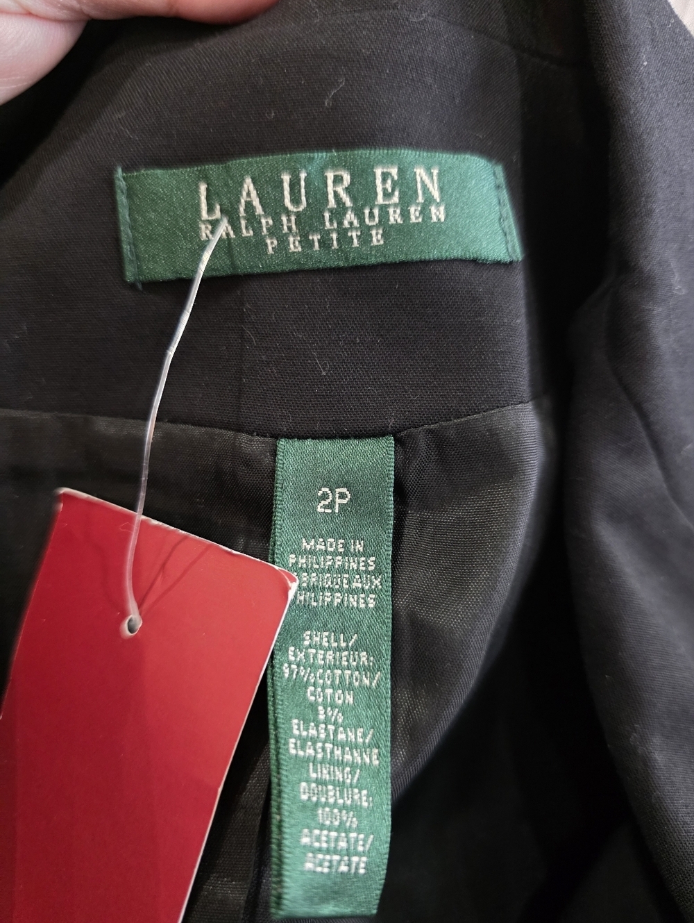 Ralph Lauren Black Blazer with Embroidered Crest & Gold Buttons - Picture 9 of 10